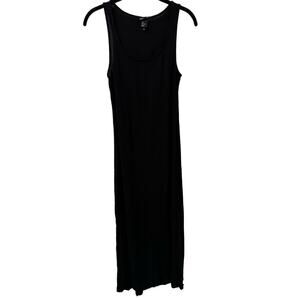 H&M Basics Black Jersey Knit Tank Maxi Dress Size Small